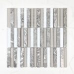 15 x 95mm VENETIAN GREY MARBLE GLASS MOSAIC