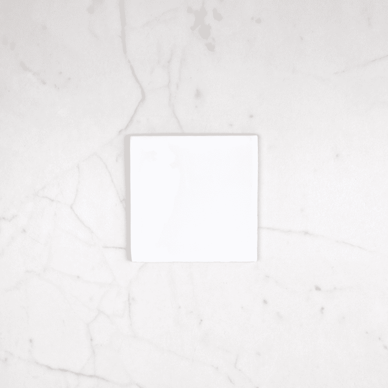 152 x 152mm Block White Gloss Wall Tile