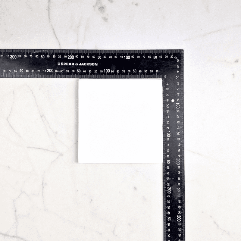 152 x 152mm Block White Gloss Wall Tile