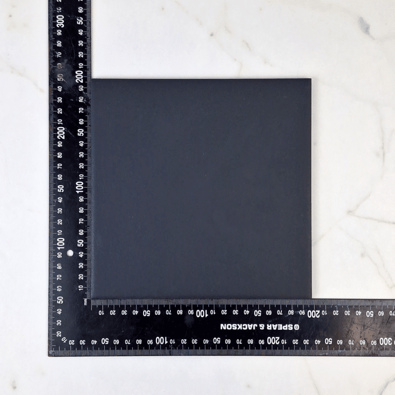 200x200mm Elements Black Matt