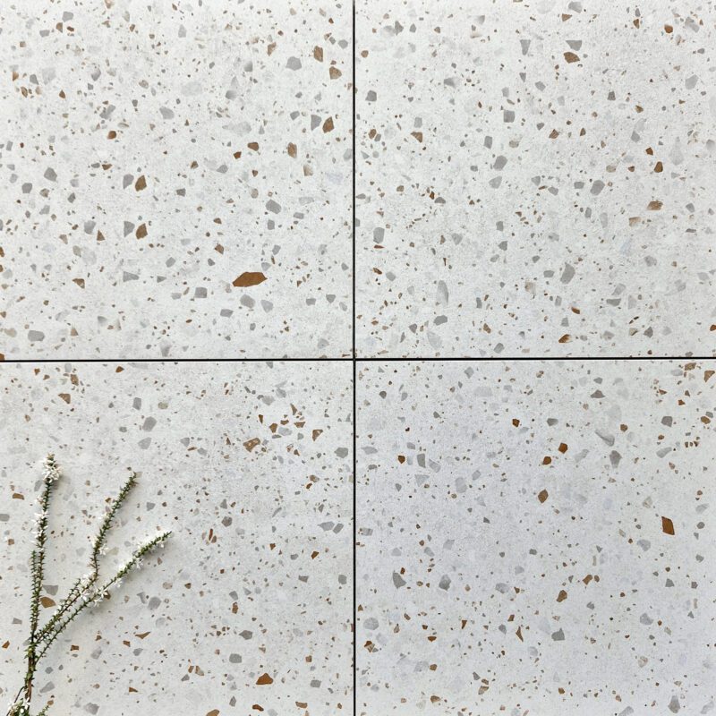300 x 300mm Omega White Terrazzo Tile