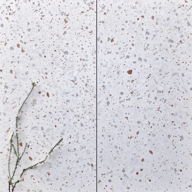 Omega White Terrazzo Tile | 300mm x 600mm - Tile Warehouse