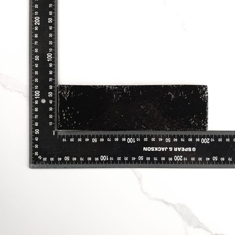 60 x 200 Brick Black Gloss Subway Tile