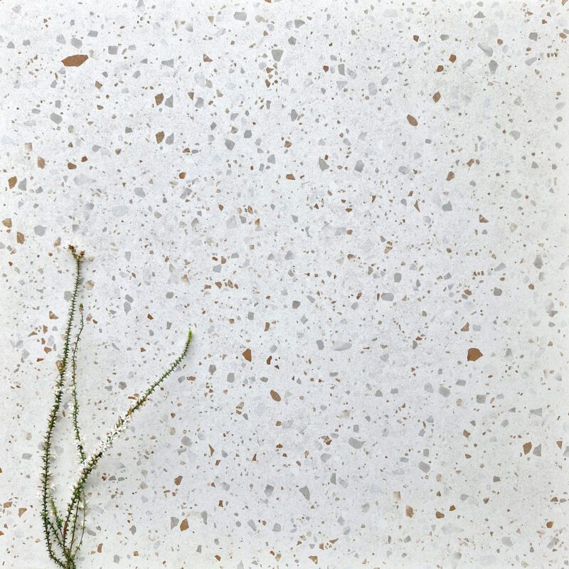 600 x 600mm Omega White Terrazzo Tile