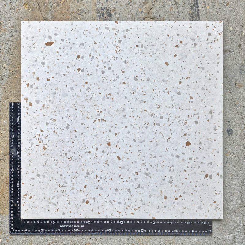 600 x 600mm Omega White Terrazzo Tile