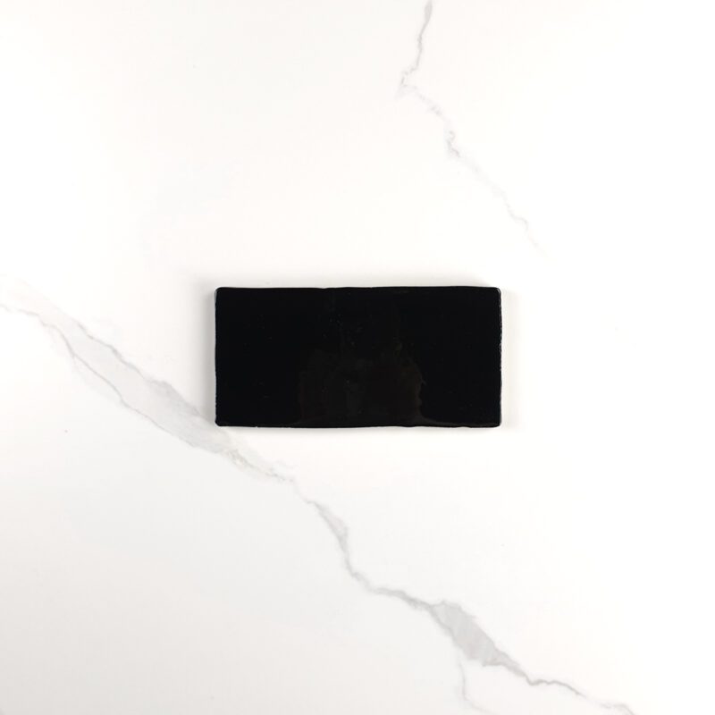 75 x 150mm Black Gloss Subway