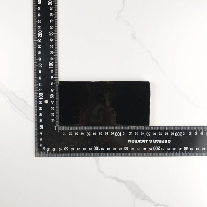 75 x 150mm Black Gloss Subway