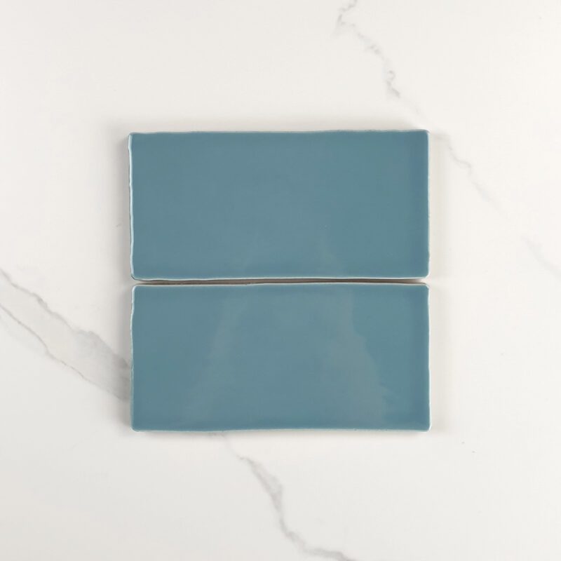 75 x 150mm Blue Lagoon Gloss Subway Tile
