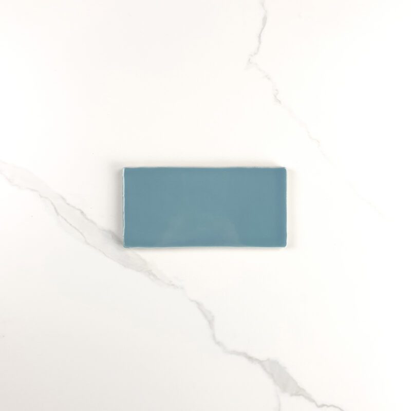 75 x 150mm Blue Lagoon Gloss Subway Tile