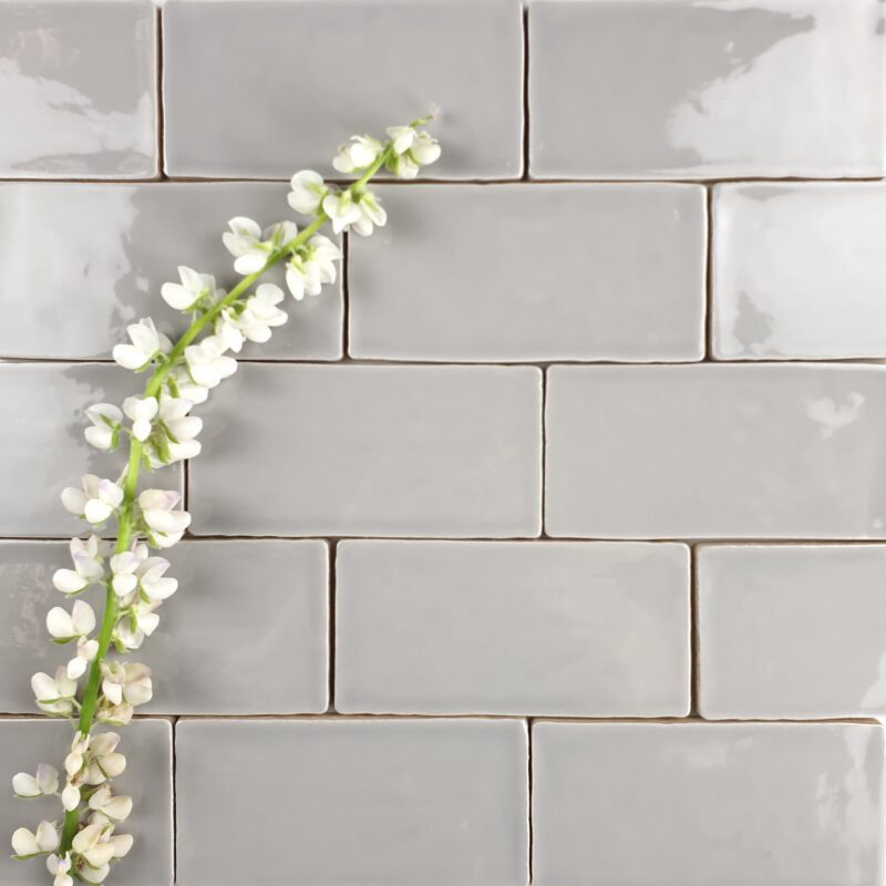 75 x 150mm Grey Gloss Subway Tile