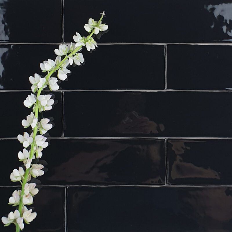 75 x 300mm Black Gloss Subway Tile