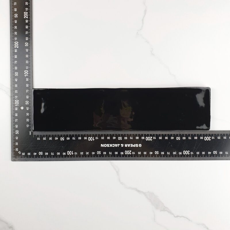 75 x 300mm Black Gloss Subway Tile