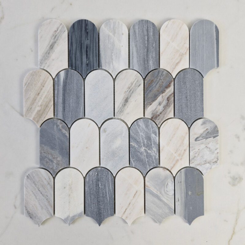 Artemis Blue Sandstone Feather Stone Mosaic
