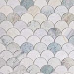 Aura Ming Green Fan Fishscale Mosaic