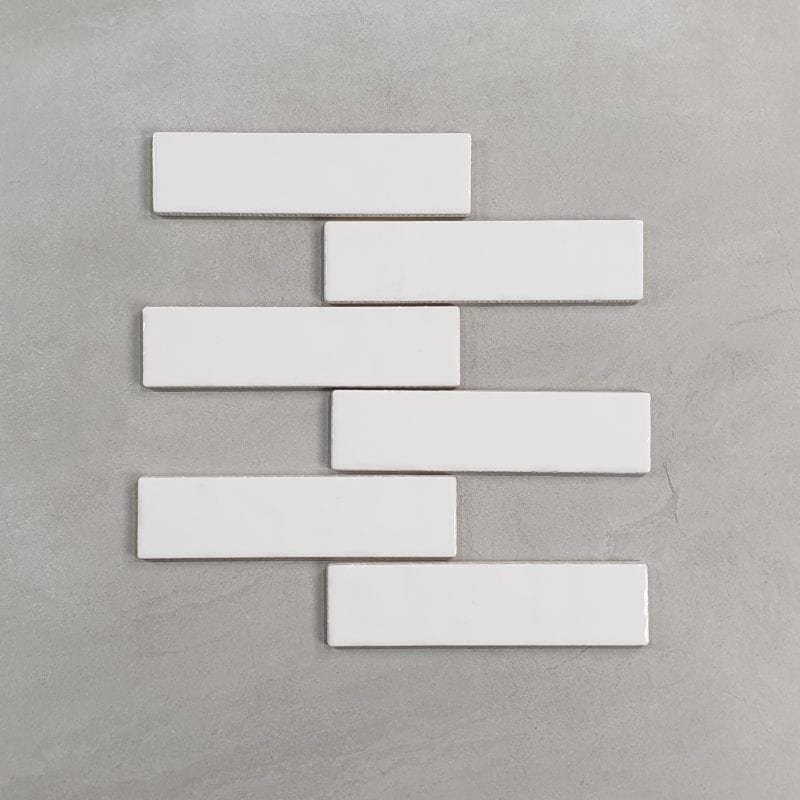 Block White Gloss 50 x 200mm Subway Tile