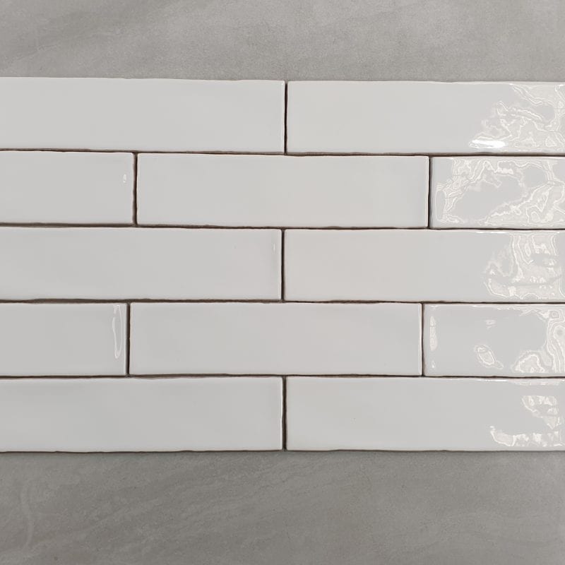 Block White Gloss 76 x 302mm Subway Tile