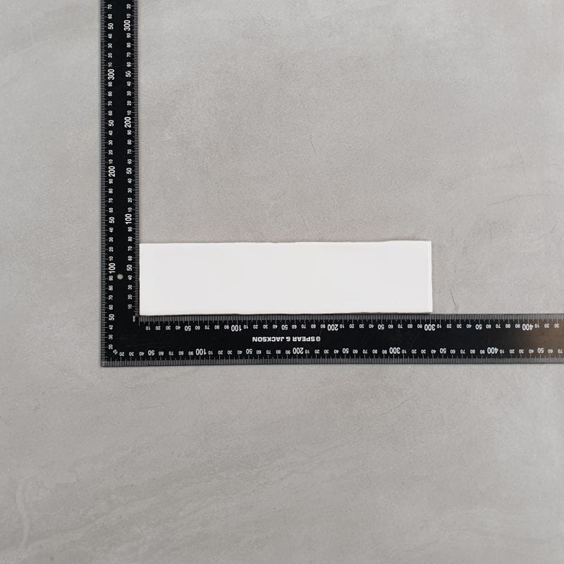 Block White Gloss 76 x 302mm Subway Tile