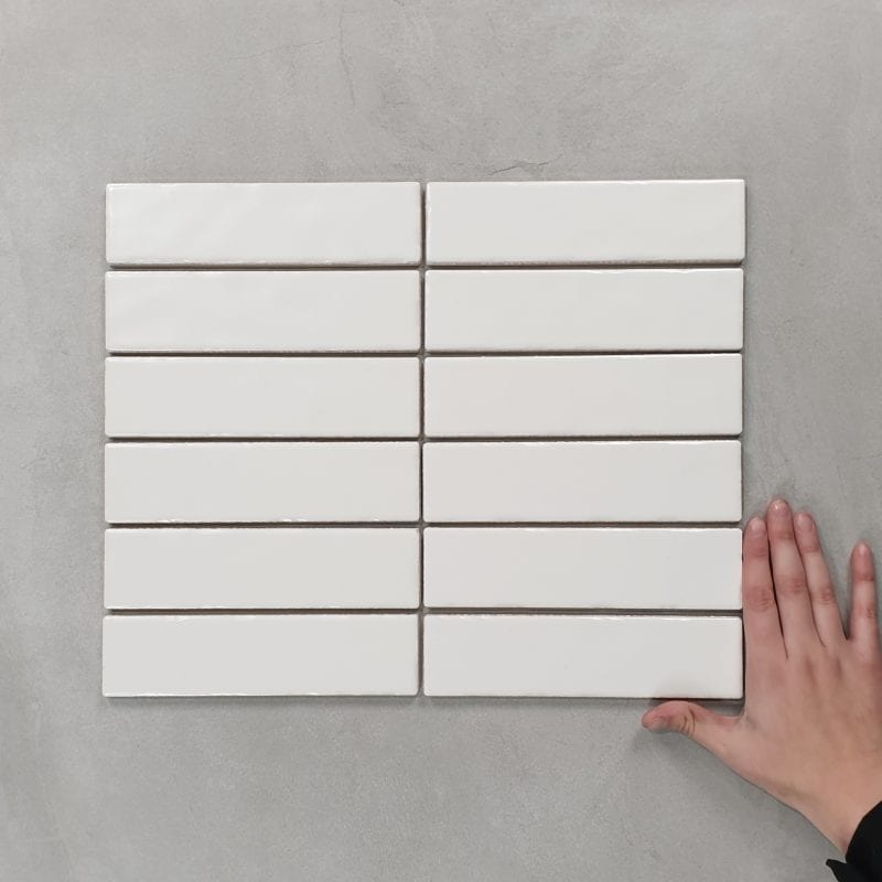 Block White Matt 50 x 200mm Subway Tile