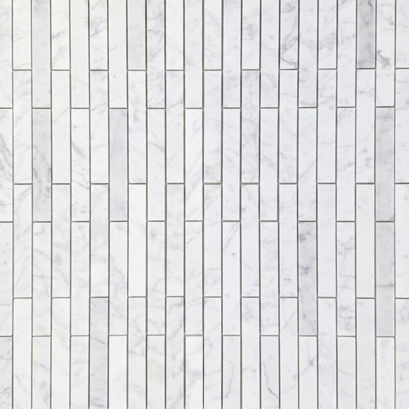 Aura Carrara Brick Honed Marble Mosaic
