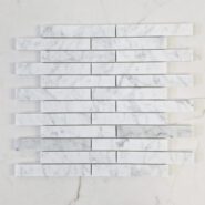 Aura Carrara Brick Honed Marble Mosaic