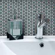 Green Vintage Penny Round Tiles