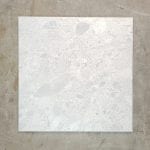 600mm x 600mm White Matt Terrazzo Tile 