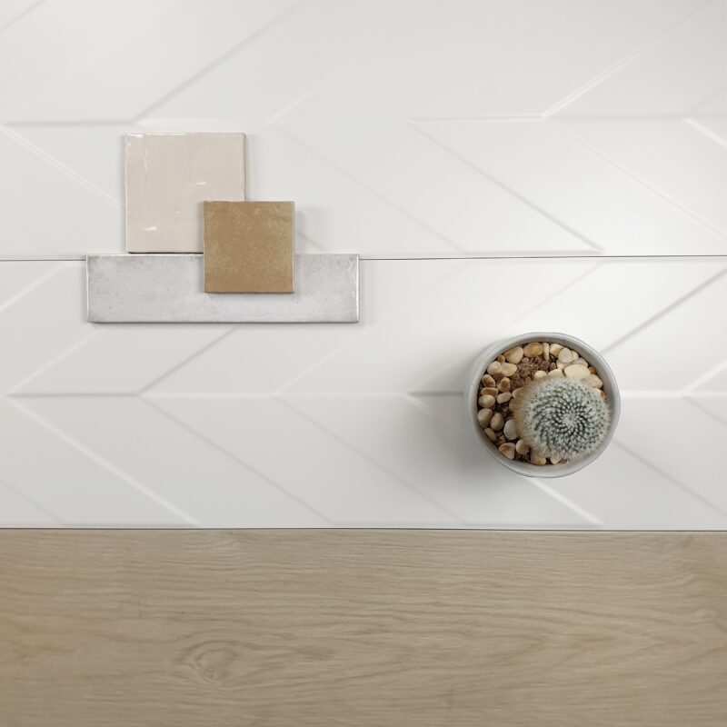 White Matt Twin Glacier Wall Tile