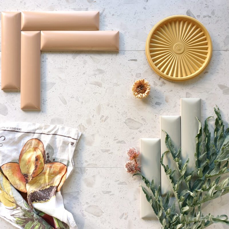 Vintage Antique Lappato with Pequeno Clay & Sage Dune Tiles